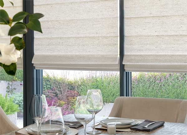 Roman Window Shades, Lakeshore home